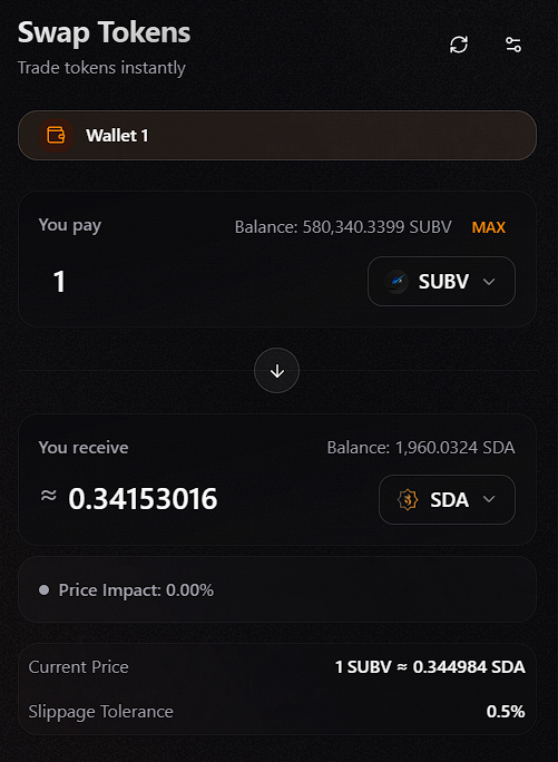 subverse4sidra's tweet photo. WOULD YOU BUY A $100 BILL FOR $34? 💵🔥
At 0.34, your 100 $SDA gets you ~294 $SUBV.
If 1 SDA = $1, you’re buying future value at a 66% discount.
The green candles won’t wait.
#SubversePay #SDA #SUBV #BuyTheDip #SidraChain #sidrabank https://t.co/lJ5KEU36FA