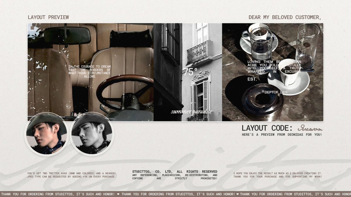 Studittos's tweet image. Help me to RT/REPOST this?

Selamat sore! Aku membawa dua READY STOCK untuk katalog 'IVERSON' dengan muse SUNGHOON ENHYPEN yang bisa langsung kalian take melalui DM, ya!

📩: via DM!
💵: 7k/each, FREE RE-TEXT!

#zonauang #zonaba #zonabu