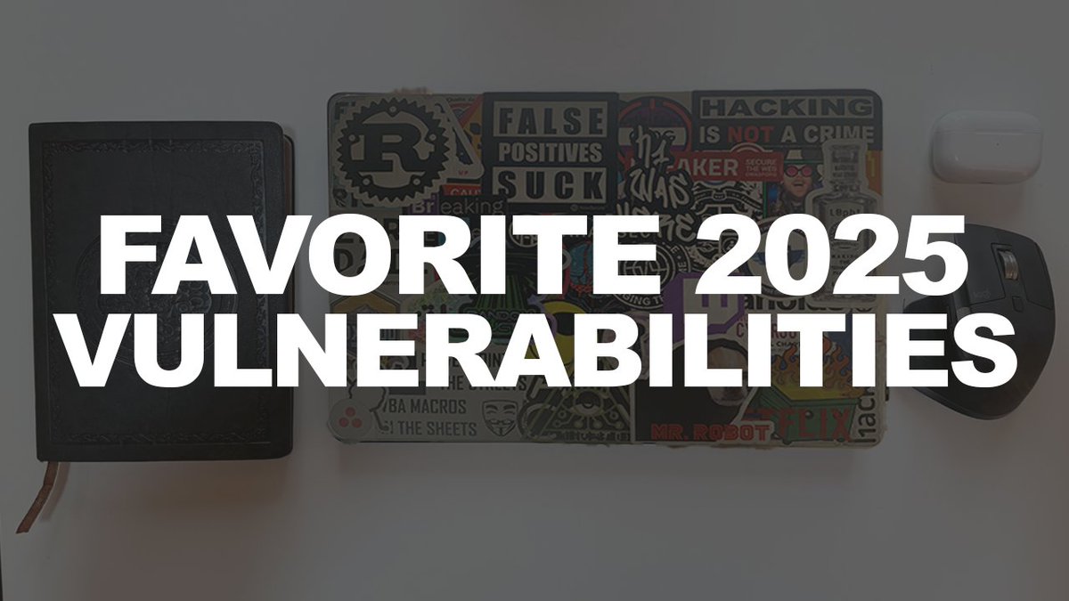 My Favorite Bug Bounty Findings in 2025 + a chance to win a $100 gift card! 👉🏼 youtu.be/zvUglkPWals