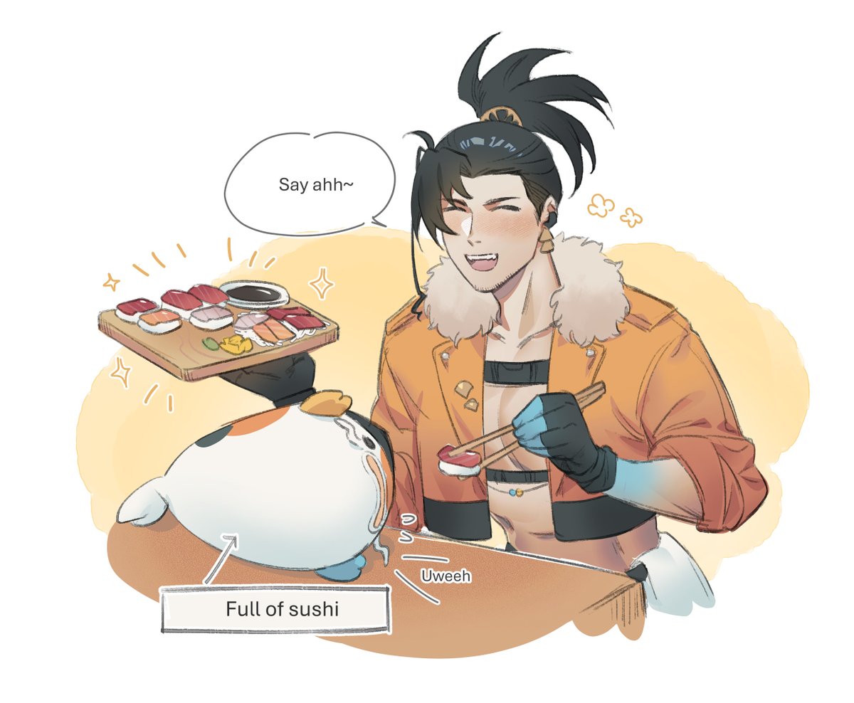 full of sushi and ronin giggles #JosuijiArt