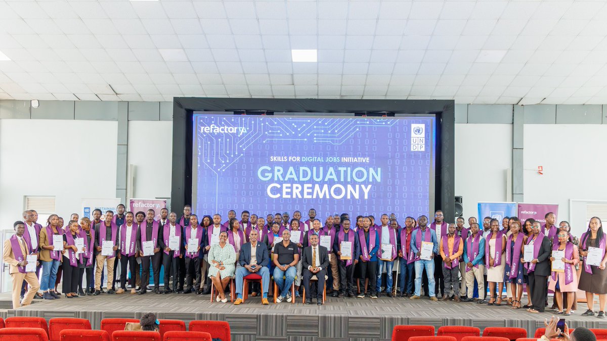 refactory_acad's tweet photo. We have closed 2025 with over 850 graduates stepping into the digital world! Be part of the next success story. Apply for our January 2026 intakes 👉 https://t.co/ImgXdfzj96 and catch this year's event highlights on YouTube ▶️ https://t.co/WTGBua27LR and subscribe.