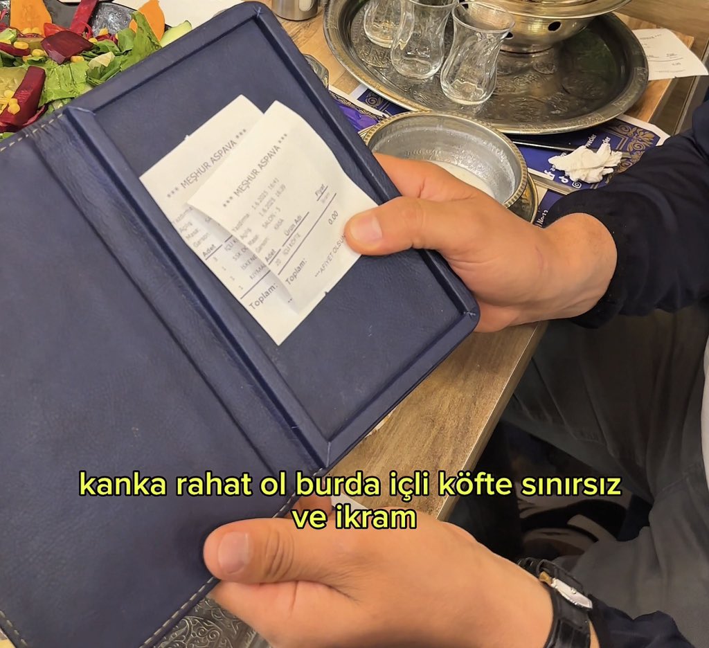 Ankara’da hizmet veren bir Aspava, diğer Aspava şubelerinin aksine içli köfteyi ücretsiz ve sınırsız olarak sunmaya devam ediyor