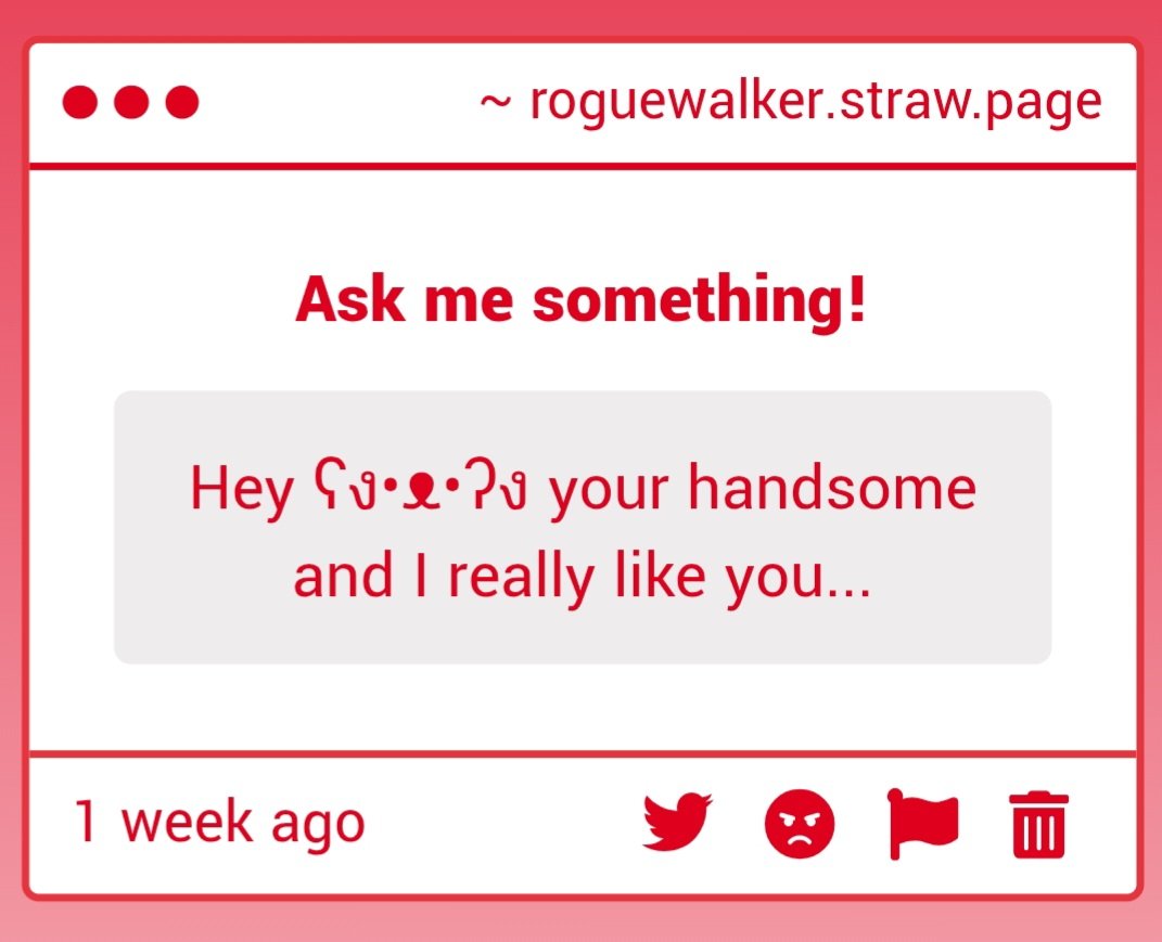 RogueJayWalker's tweet image. Ohh, well... Whoever you are. Your admiration is no surprise.

BUT... I still find relationships weird, and still have to figure out my situation with Nya.