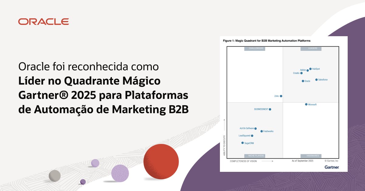 leonkulik's tweet photo. Acreditamos que esse reconhecimento reforça nosso compromisso em unificar Marketing e Vendas com dados compartilhados do cliente e foco em oportunidades de alto valor — impulsionando um crescimento de receita mais preciso.
https://t.co/OOYzw16X5I https://t.co/715TIbDje6
