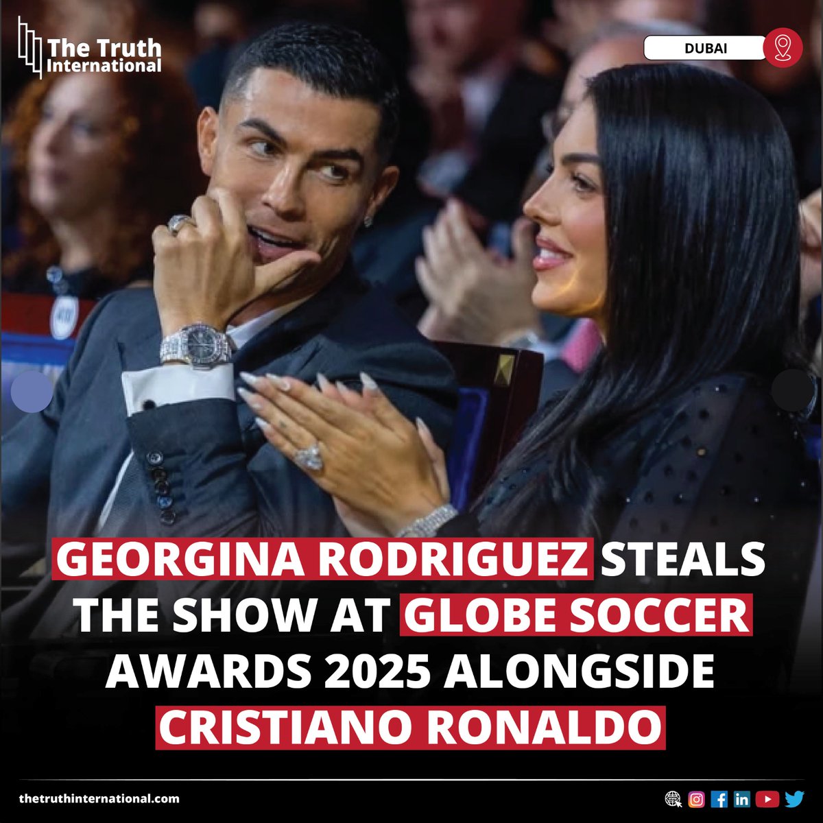 ttimagazine's tweet image. Georgina Rodriguez Steals the Show at Globe Soccer Awards 2025 Alongside Cristiano Ronaldo

CLICK HERE: thetruthinternational.com/georgina-rodri…

#GeorginaRodriguez #Steals #Show #GlobeSoccerAwards2025 #Alongside #CristianoRonaldo #Dubai #TTI