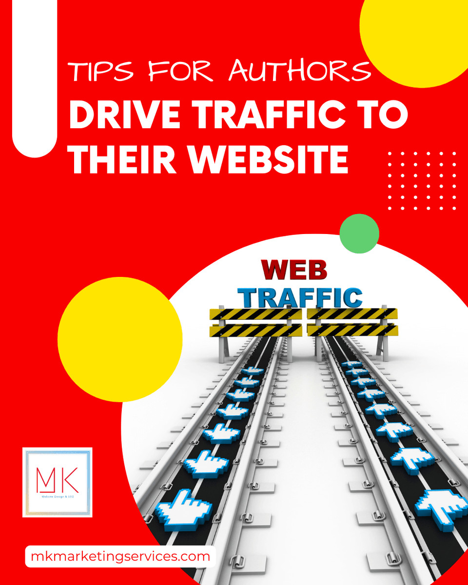 mkwebsiteandseo's tweet photo. Tips for Authors to Drive Traffic to Their Website!
https://t.co/NwtxuL9dwM 
#MKMarketing #BlogPost #WebsiteTraffic https://t.co/mBj8DD3Oet