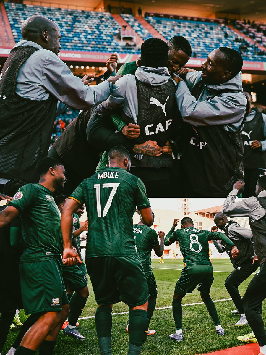 CAF_Online's tweet image. If you see dancing, it’s probably Bafana Bafana. 🇿🇦🕺

#TotalEnergiesAFCON2025 | #WeCelebrateDifferent