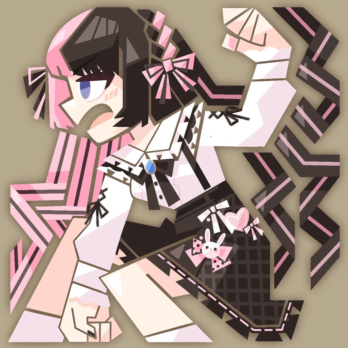 drawing_aokubii's tweet image. モンハンのアイコン風に描いてみた🍫💘

#ひなのの絵なの