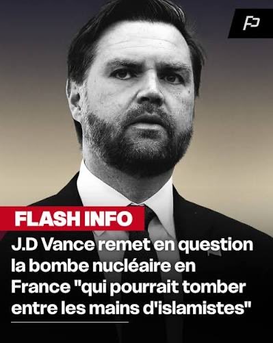 LLezard54636's tweet image. 🇺🇸 JD Vance a-t-il raison de dire que l'arme atomique française " pourrait tomber entre les mains d'islamistes " ?