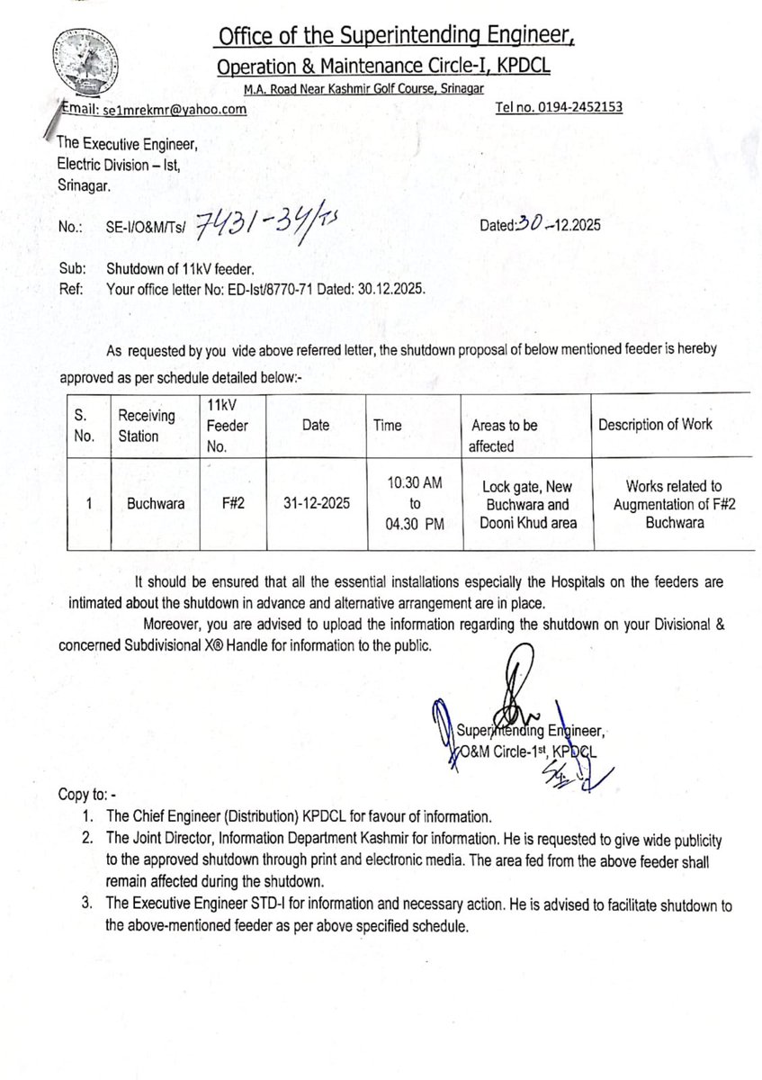 O&M KPDCL DALGATE SUB-DIVISION tweet media