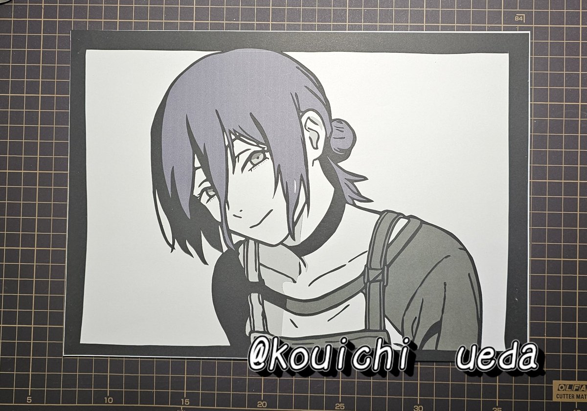 ko_touchan's tweet photo. チェンソーマン　レゼ篇
レゼ

まだ映画は観てないｗｗｗ

映画館は腰がもたないので観に行けない...

配信されるまで待つしかないな〜

今回の切り絵で切り納めです。

#チェンソーマン
#レゼ
#切り絵
#切り絵アニメキャラ 
#切り絵好き https://t.co/IyNYLI2aOm