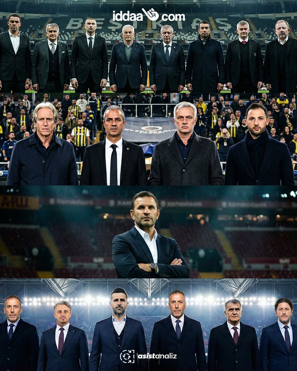 Son 4 sezonda 4 büyüklerin teknik direktörleri.

▪️ <a href="/iddaa/">iddaa</a> x #işbirliği