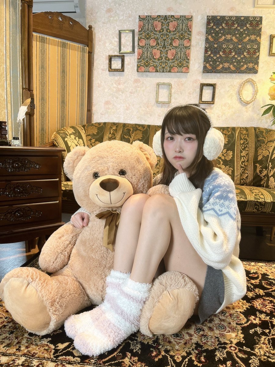 今日の撮影も楽しかった📷✨ 大きなかわいいくまちゃんがいて