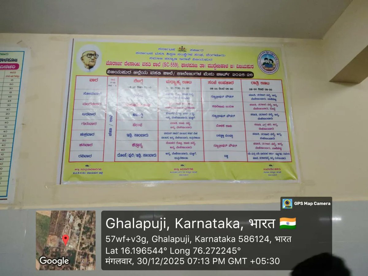 MorarjiG's tweet photo. Dinner  #SocialAudit_SWDMeals #SocialWelfare_Karnataka https://t.co/FeDWtmR2Zl