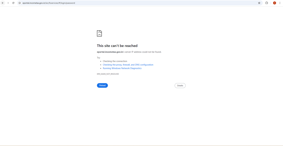 ITR Website down. Unable to file ITR <a href="/FinMinIndia/">Ministry of Finance</a> Please activate. #incometaxreturns #Extend_Due_Date_Immediately <a href="/nsitharaman/">Nirmala Sitharaman</a> <a href="/nsitharamanoffc/">Nirmala Sitharaman Office</a> This screenshot is at 7.28 pm today