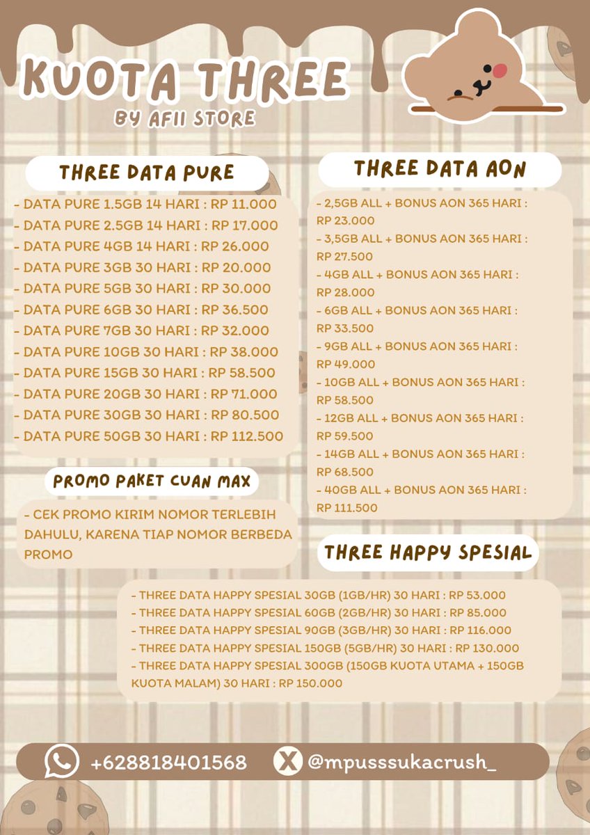 ~AFIISTORE🧸 PULSA KUOTA TOKEN - fast on wa! tweet media
