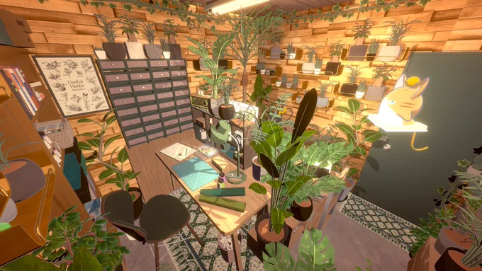 miwaさんのatelier coco*おじゃましました ちいさなお部屋のその先にテラスそして堤防が 静かなテラスにおえかきしてきました にゃんクロ茶白の他にも増えたらうれしいねぇ #goghOnSteam