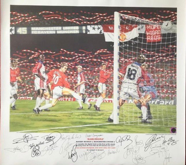 NEW YEAR SALE!  ‘Barcelona’ 🇾🇪 

Signed by the full 1999 champions league winning side 

DM for price
