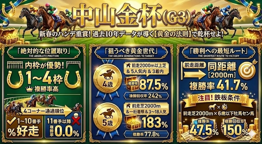 🎍今年最初の運試し、準備はいいですか？ 今週末の #中山金杯 (G3