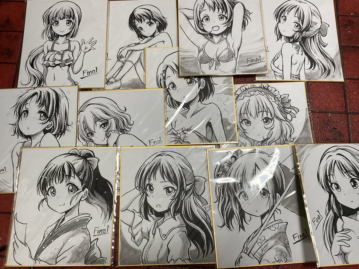 明日頒布予定の色紙
他にも何枚か持っていきます
いつものように先着頒布ですが昼からの人選択肢減るし何かいい頒布方法ないかなー 