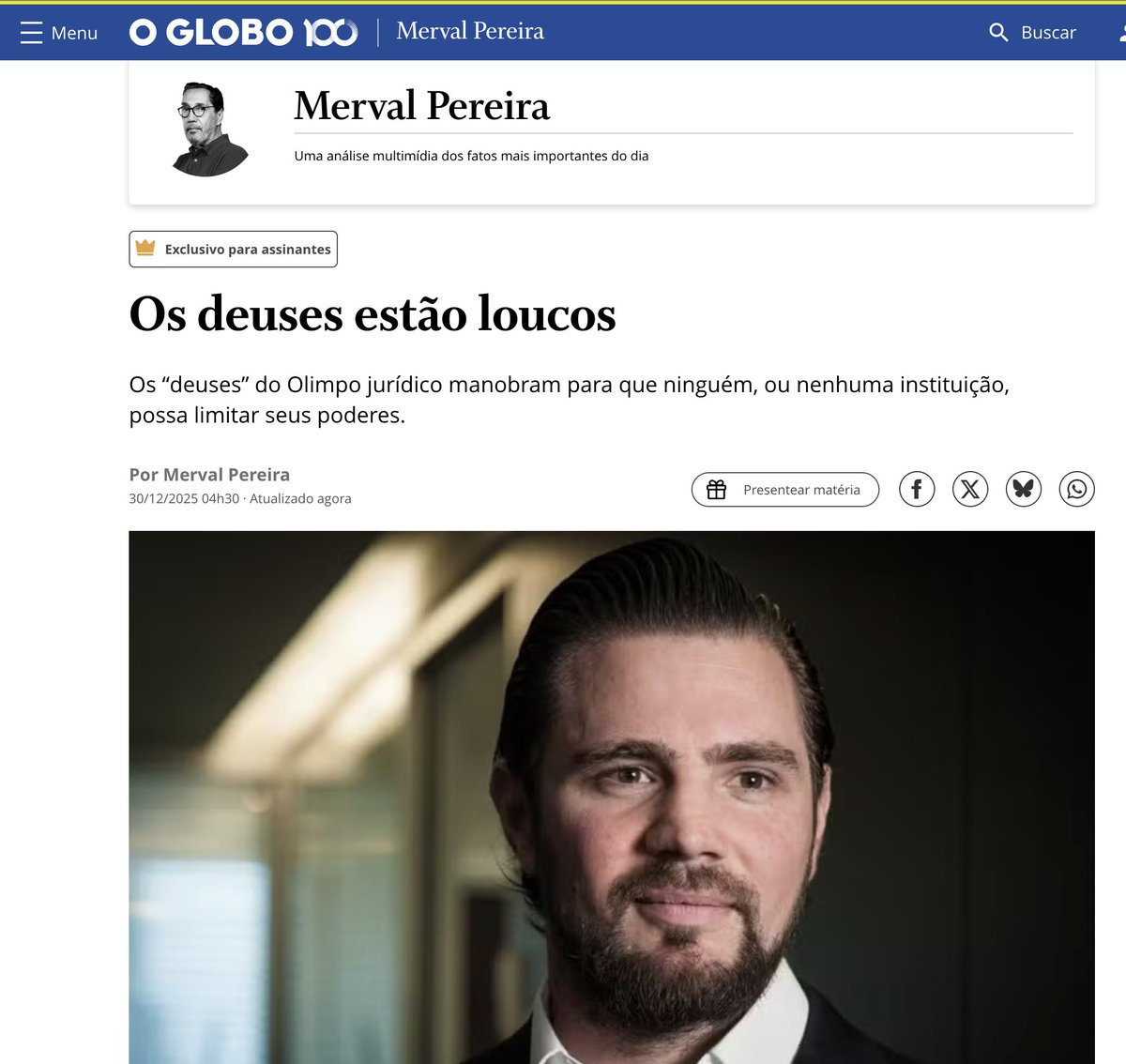 Eles não ficaram loucos agora, mas antes a Globo fingia que não via, pois o alvo era só Bolsonaro...