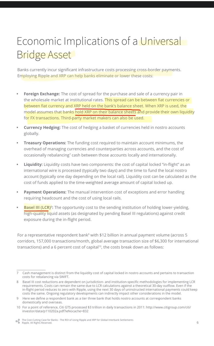SMQKEDQG's tweet photo. ‼️THESE DOCUMENTS EXPLAIN WHY XRP IS BUILT FOR TIER-1 BANK USE‼️

Ripple already operates with 100+ banks, including major Tier 1 institutions, covering over 80 percent of global trade corridors, proving the network functions at true global scale. ✅

Central banks across the world have openly discussed Ripple and XRP for integration, demonstrating institutional credibility, regulatory alignment, and system level relevance. This positions XRP within the scope of infrastructure considered suitable for Tier 1 banking environments.🌐

Banks face high capital requirements under Basel III, locking up large amounts of funds during cross border payments. XRP as a bridge asset helps Tier 1 banks meet Basel III requirements by reducing the need for pre funded nostro accounts, freeing trapped capital, and improving balance sheet efficiency.💯

The combination of global bank adoption, central bank engagement, and Basel aligned liquidity design is what positions XRP as truly Tier 1 ready.💎

This is all documented below.📝👇