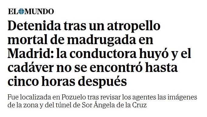 La Policía Municipal de Pozuelo vuelve a demostrar su rapidez y eficacia ayudando a resolver este suceso trágico ocurrido en Madrid, para lo cual han sido claves las cámaras de nuestra ciudad. ¡Buen trabajo, agentes!

Noticia completa en elmundo.es/madrid/2025/12…