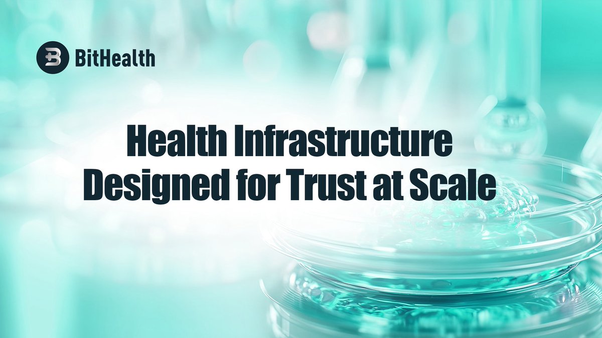 Trust doesn’t scale by accident. 🧪🔐
It’s designed into the infrastructure from day one.

BitHealth is building health data systems that prioritize security, transparency, and accountability, so innovation can grow with confidence, not compromise.

Health infrastructure built