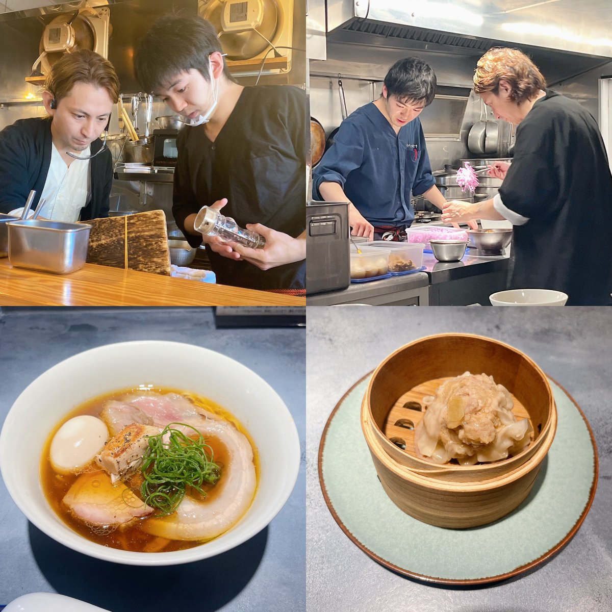 #うずとかみなり
醤油RAMENプレミアム
四万十ポーク肉汁焼売

うずかみ納め＆久我くん卒業

久々の醤油美味しい😋
焼売もつけて豪華な納め✨

大学生時代か社員1年目に思わず撮った写真
親戚みたいな気持ちで送り出したのは私だけじゃないと思う

お店楽しみにしてます！

ごちそうさまでした🍜🙏