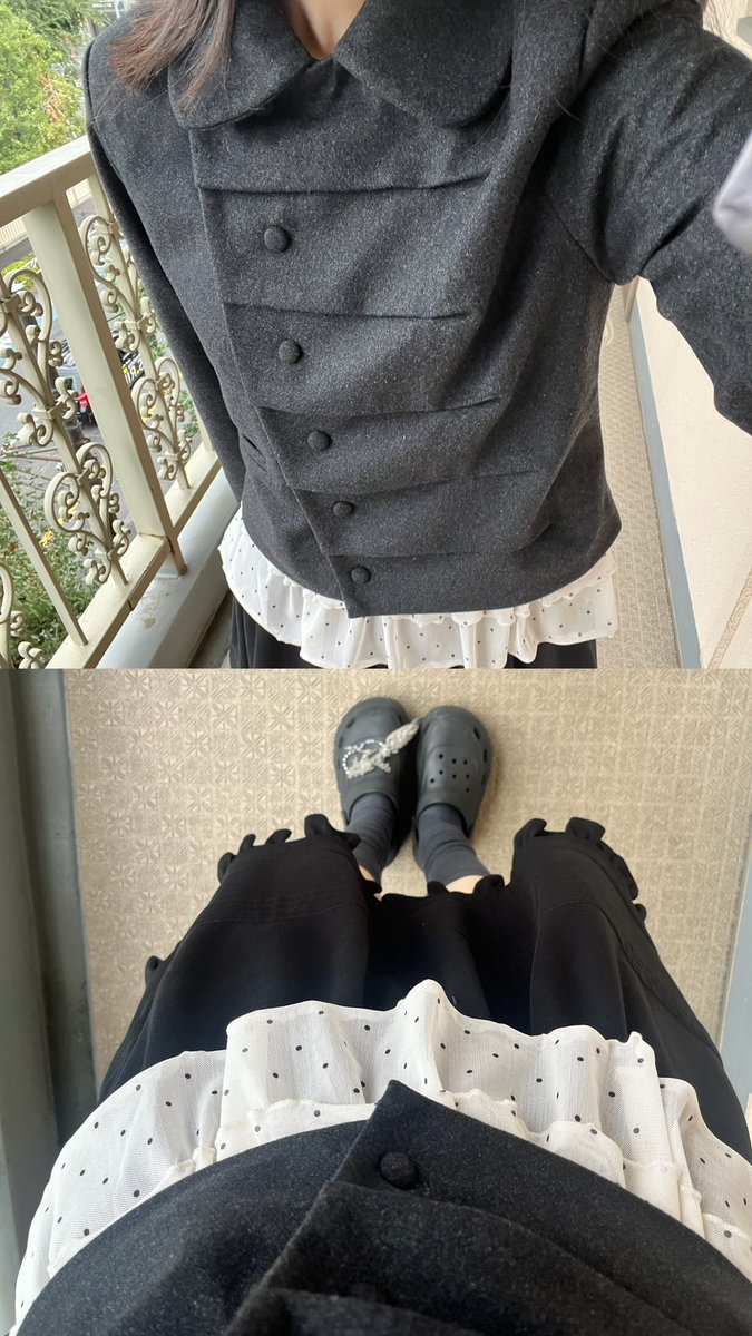 Bセットのbutton up wool jacket 🧤 シンプルで周りと被らないデザイン