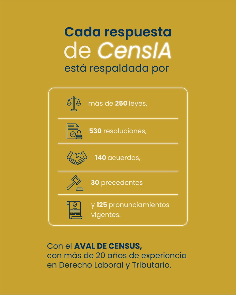 CensusEc's tweet image. No es solo IA: CensIA te da respuestas legales con respaldo profesional y normativo vigente en Derecho Laboral y Tributario. 

Cuéntanos en los comentarios si ya la estás utilizando: censia.com.ec