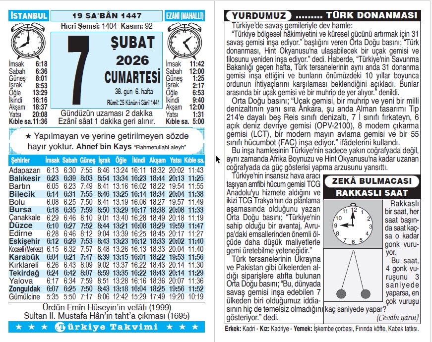 Turktakvim's tweet image. 