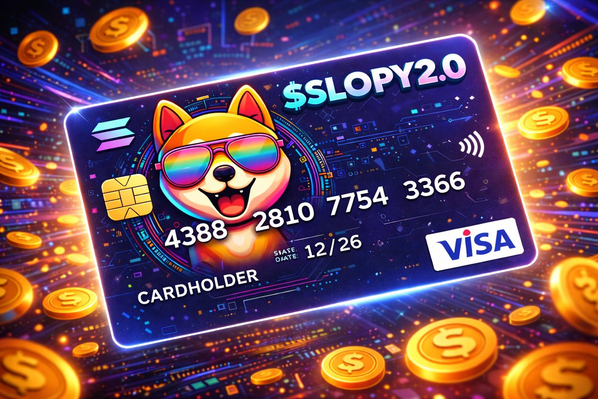 📢 BIG NEWS 👇

💥 Top 100 $SLOPY2.0 Holders will get $SLOPY2.0 Crypto Debit Card free (Virtual and Physical) and top 500 Holders will get free $SLOPY2.0 Virtual Crypto Debit Card 👍

And top active X user on $SLOPY2.0 on X platform will get a surprise gift for 100% sure