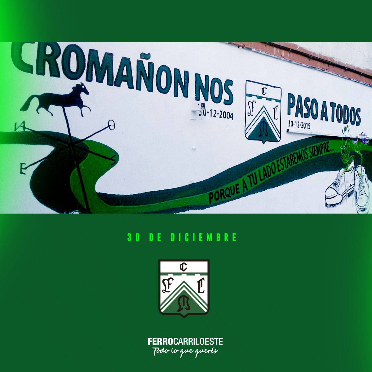 CROMAÑON NOS PASÓ A TODOS💚

A 21 años de la masacre que marcó a una generación queremos acercarles nuestro abrazo a familiares y amigos/as de las víctimas. 
Tambien acompañamos a los/as sobrevivientes que siguen en pie, para mantener viva la memoria y conquistar más justicia!💪🏻
