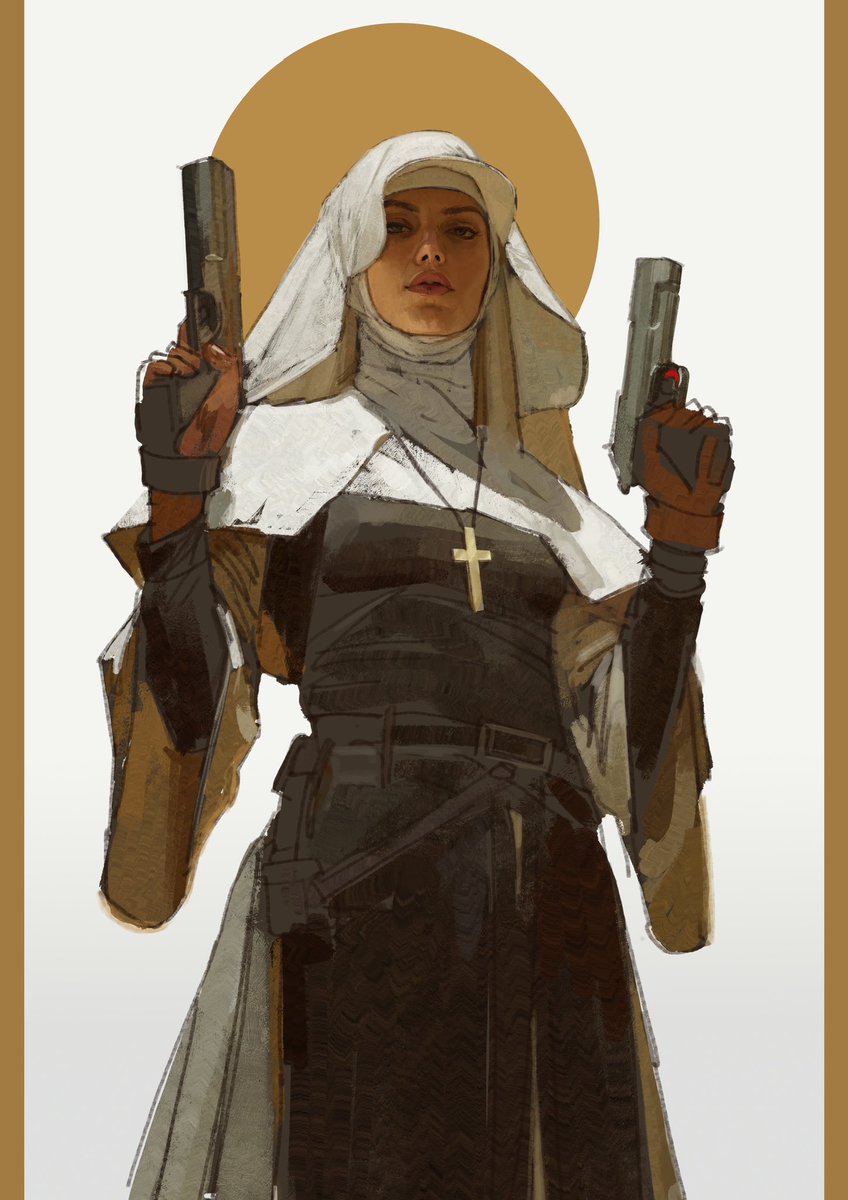 Riabovitchev's tweet image. Nun With Guns.  .  .
2025.  .  .