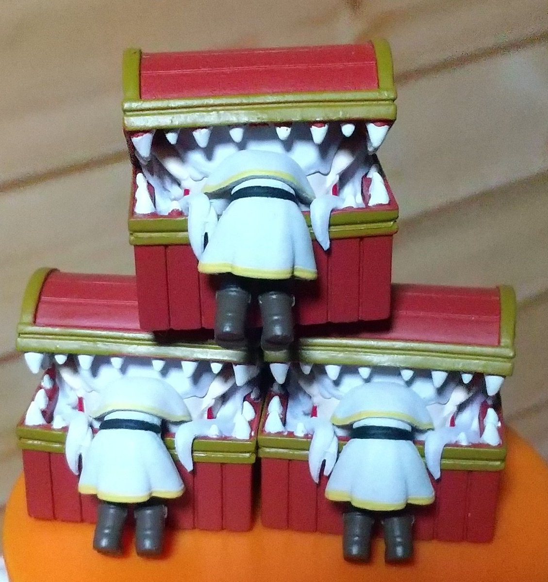 Wazusa's tweet photo. 三連続でミミック。それぞれ別の日に買ったにもかかわらず。 https://t.co/mn0G2O8iRJ