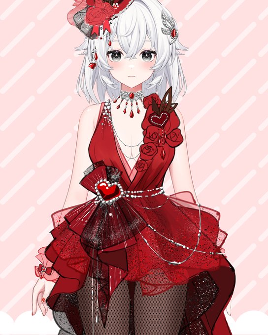 Valentines Outfit concept for Prism Customizable Vtuber model! We tried to incorporate some sweets and sparkly elements within