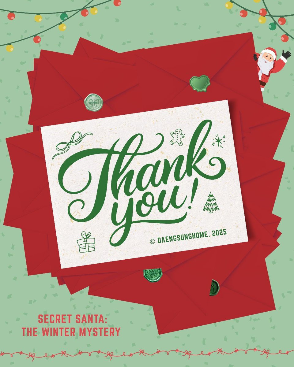 daengsunghome's tweet photo. To all our precious authors and readers—thank you for being part of #winterMYstery ❄️✨

And with a full heart, we’re officially wrapping up #winterMYstery 🎄🎁
Thank you for sharing your time, creativity, and love with us. We hope to meet you again in future events ❤️💚 https://t.co/woWOrNeLfK