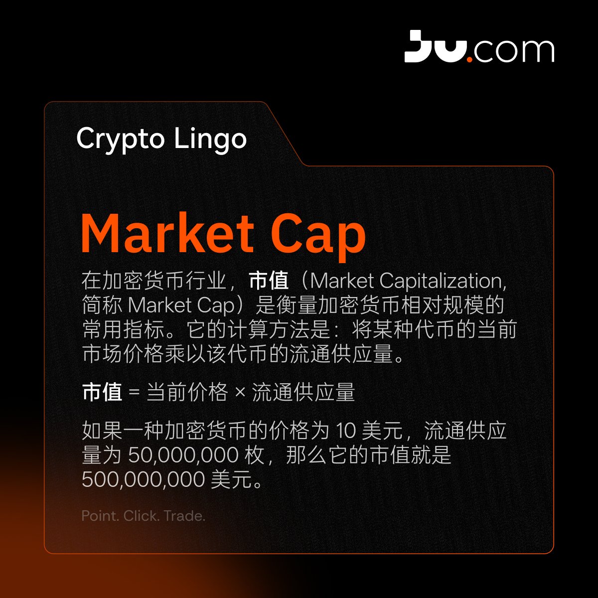 🔔 加密小课堂开课啦！萌新们看过来~ 图标里的Market Cap 是啥？ 🔹 市值（Market Cap）表示一种加密货币的总价值。计算公式：价格×  流通供应量
