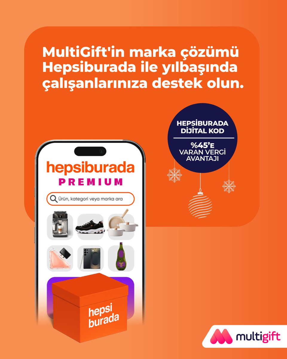 multinetcomtr's tweet image. Yeni yıl, MultiGift ile çalışanlarınıza mutluluk getirmeye geliyor!

Çalışanlarınıza Hepsiburada marka çözümü ile yeni yıl desteği sunun, şirketiniz %45’e varan vergi avantajından faydalansın.

Detaylı bilgi için linke tıklayın: multinet.com.tr/hepsiburada-yi…

#MultiGift