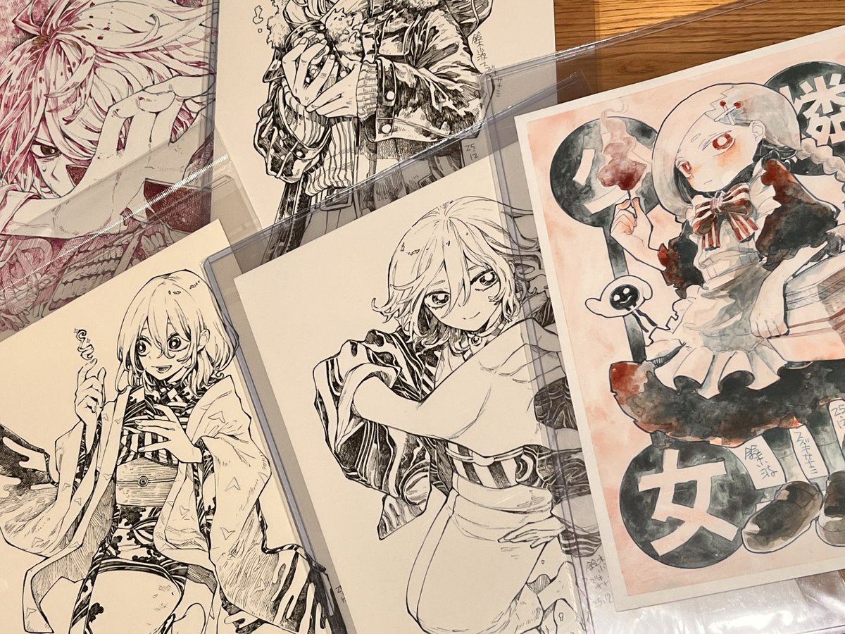 パコキリン 鈴木小波 直筆イラスト 原画 明日のお品書きです。 すいません。新刊無理でした。 アホみたいに忙し