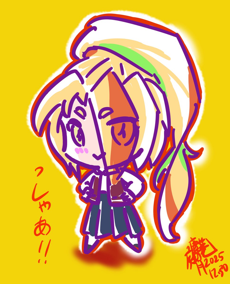 年の瀬の夜に、ゆるっと二階堂サキちゃんを描きまして。
#ゾンビランドサガ