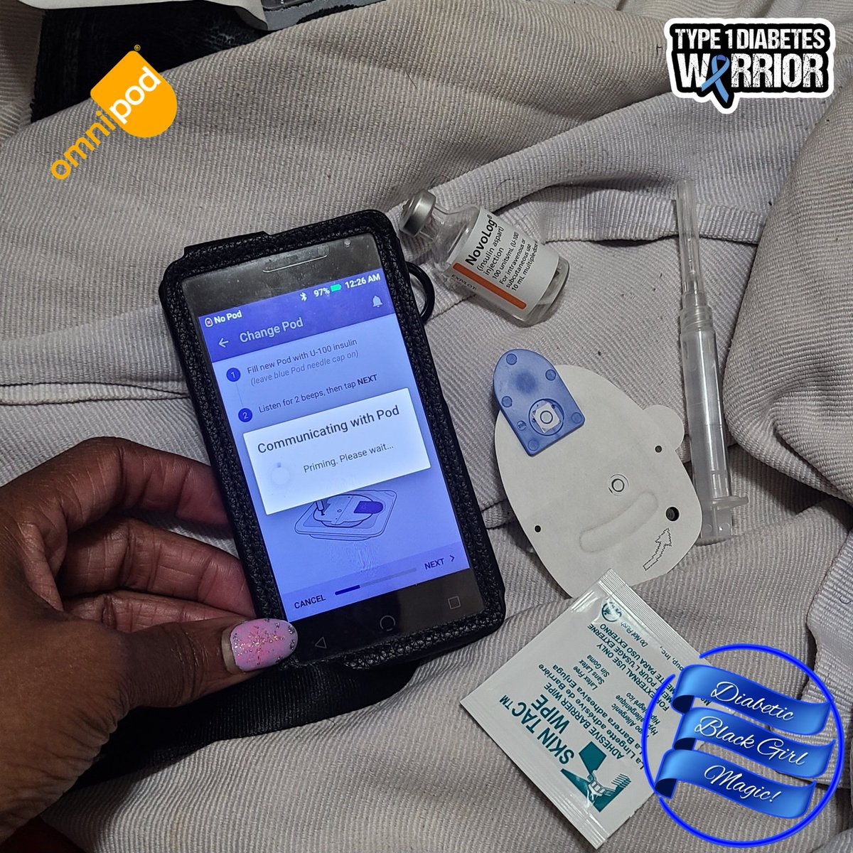 #Omnipod #insulinpump change #107 of the year 2025 happened around 12:30am this morning!

#BlackDiabetic #BlackQueen #DiaBadAss #T1D #DiabetesWarrior #DiabeticActress #T1DActress #T1DLife #T1DDancer #T1DBowler #DiabetesAwareness #BlackHistoryIsALifetime #PreExistingCondition