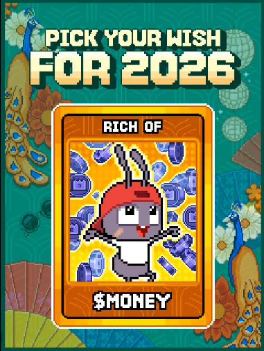 Memecore is doing a fun New Year event 👀
Pick a card, quote it, fill the form, and get a chance at $20 in $M.
I got Rich of $MONEY💵💵💵

My biggest dream in 2026, hope it will come true