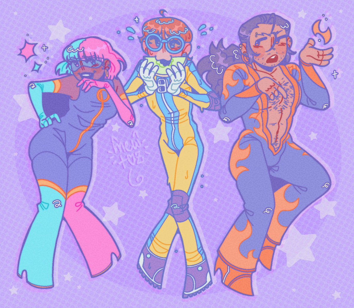 mewt0z's tweet photo. divas and their support twink,,

#dispatch #prism #flambae #waterboy #fanart https://t.co/81G2I9qEpW