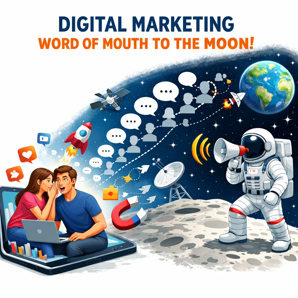 GrowthWonder's tweet photo. Digital Marketing is simply Word of Mouth on a massive scale. It takes the trust you’ve built and amplifies it to millions. Let’s grow together. 📈
#GrowthWonders #DigitalMarketing #WordOfMouth #MarketingStrategy #BusinessGrowth #ToTheMoon #BrandAwareness #SocialMediaMarketing https://t.co/n7QJOx0IqG