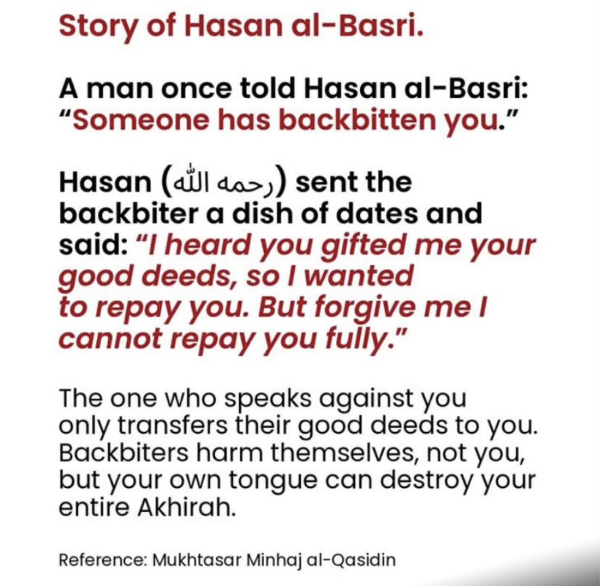 My mother (may Allah bless her all her good deeds) sent me this weeks ago

Backbiting, whether verbally or in written form; will strip you of your good deeds

She reminded me to always respond with love, compassion &amp; empathy, that if you can’t say good then don’t say anything