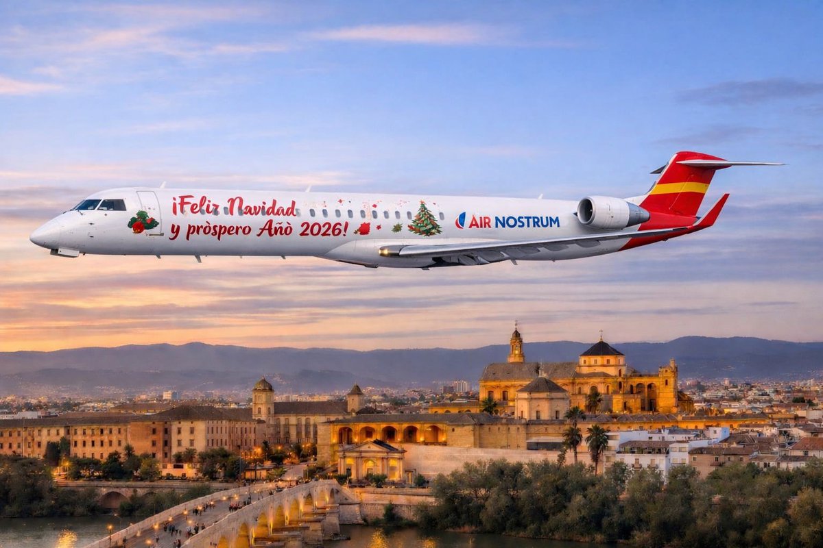 Hoy recibimos los últimos vuelos comerciales de este gran año para ODB Gracias a <a href="/BinterCanarias/">Binter</a> <a href="/vueling/">Vueling Airlines</a> 
<a href="/AirNostrumLAM/">AIR NOSTRUM L.A.M.</a> 

Esperemos un crecimiento en 2026 con nuevas compañías y rutas en nuestro aeropuerto
Todo es posible gracias al trabajo del personal de <a href="/aena/">Aena</a> 

FELIZ 2026 🎉