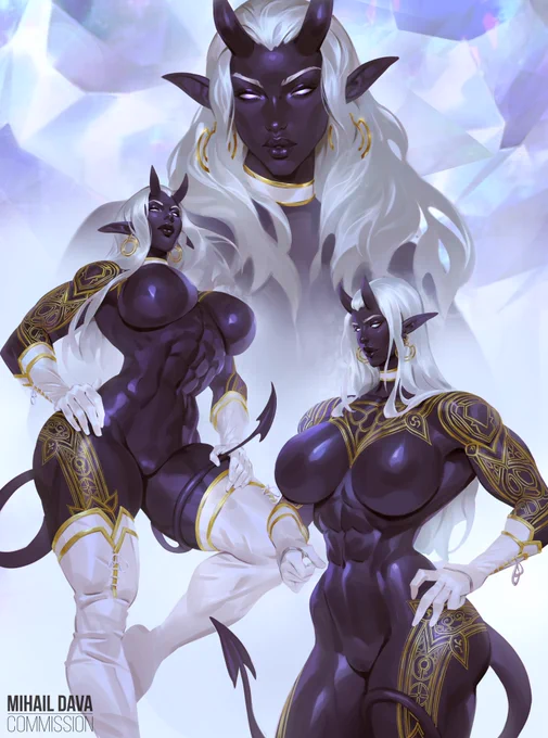 Glyphica YCH illustration #buffgirls #muscularwoman