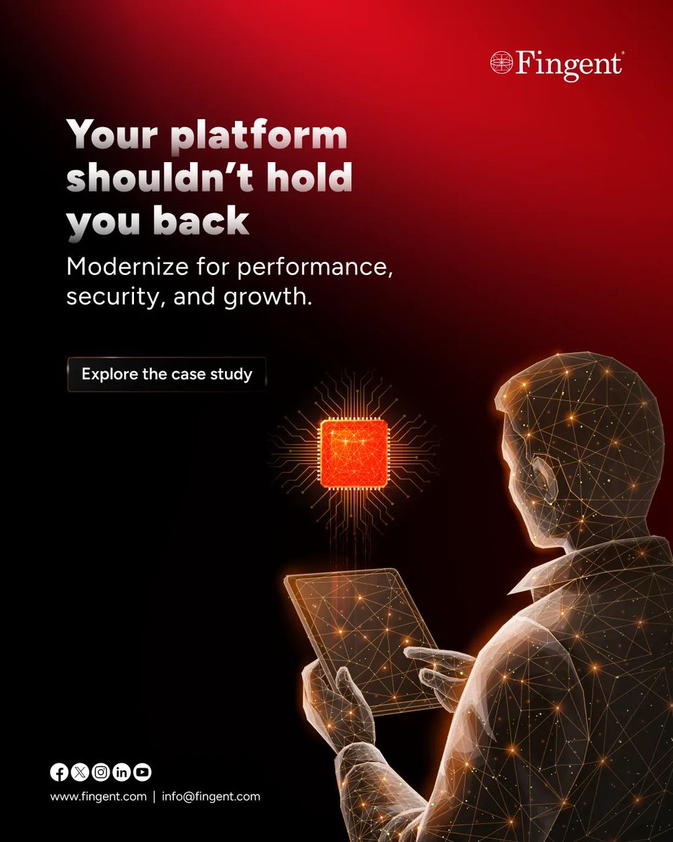 Your platform shouldn’t slow you down. Discover how modernizing your digital platform improves performance, strengthens security, and supports scalable growth.

Explore the case study fingent.com/portfolio/plat…

#PlatformModernization #DigitalTransformation #casestudy #Fingent